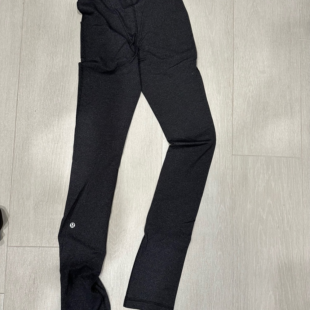 Lululemon Grey Bell Bottom Drawstring Leggings - image 2